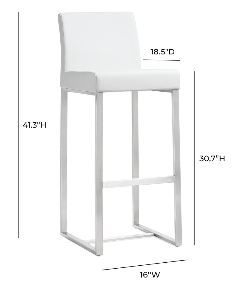 Denmark - Stainless Steel Barstool (Set of 2) - R&R Furniture Gallery (Fountain Valley, CA)