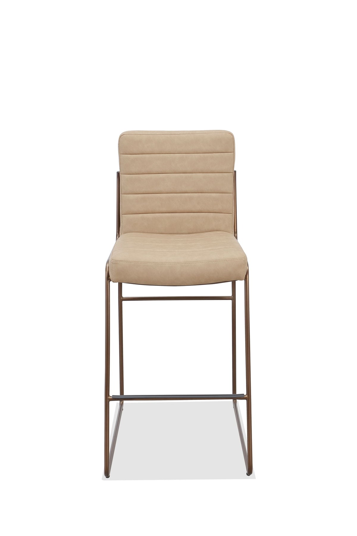 Madison Metal Frame Bar Stool in Honey Synthetic Leather