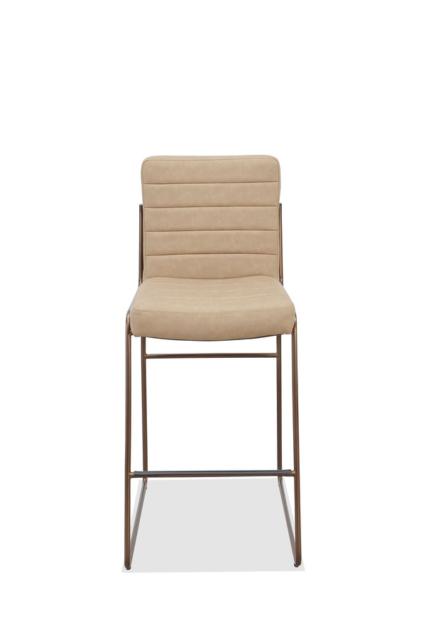 Madison Metal Frame Bar Stool in Honey Synthetic Leather