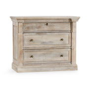 Adelaide - 3 Drawer Nightstand - Natural Cream Wash - R&R Furniture Gallery (Fountain Valley, CA)