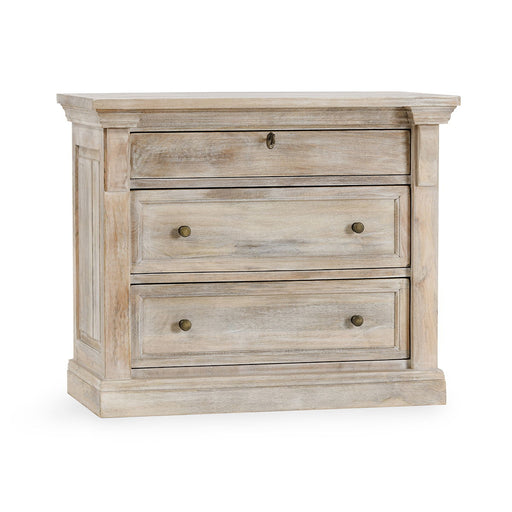 Adelaide - 3 Drawer Nightstand - Natural Cream Wash - R&R Furniture Gallery (Fountain Valley, CA)