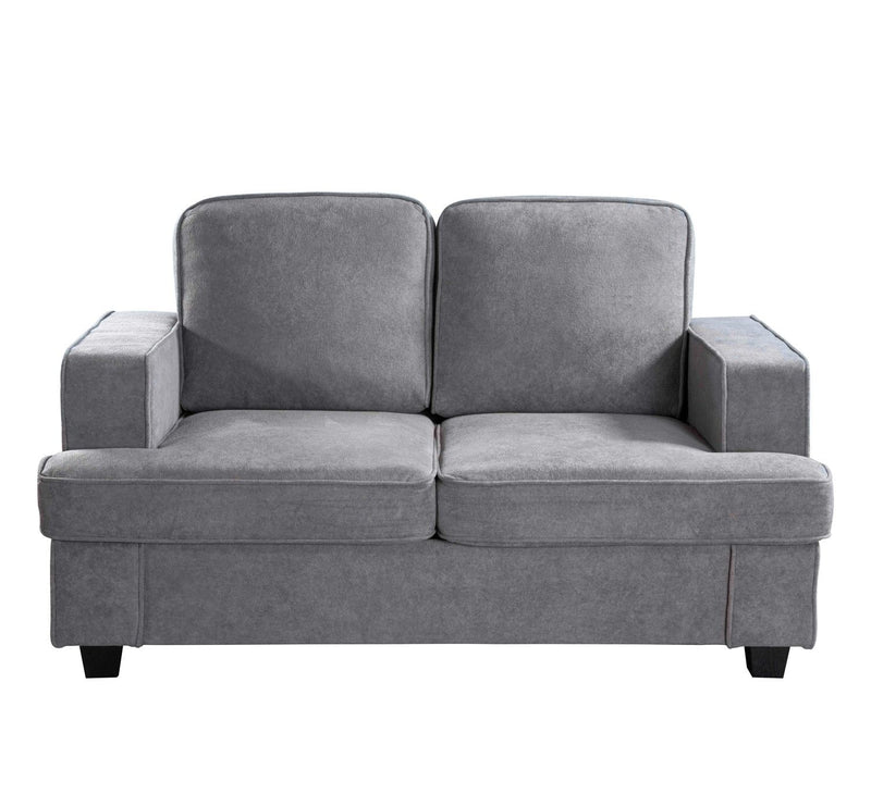 Modern Loveseat, Comfortable 2 Seater Couch With Deep Seating, Loose Back Cushions, Wide Arms - R&R Furniture Gallery (Fountain Valley, CA)