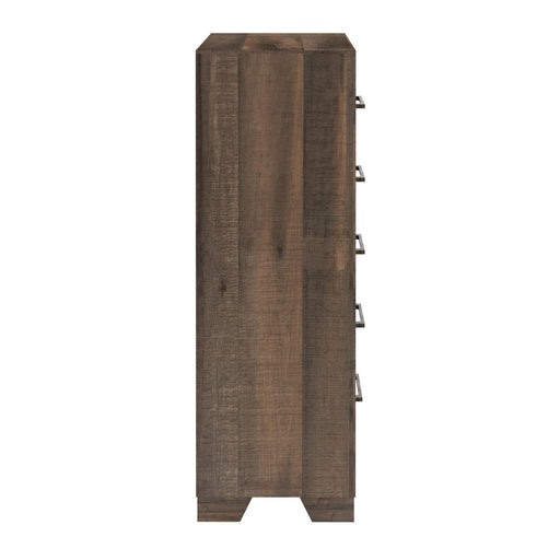 5 Drawer Chest With Casual Style - Brown - R&R Furniture Gallery (Fountain Valley, CA)