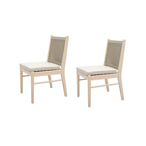 Cordoba - Dining Chair (Set of 2) Comfortable Armless Chairs - Beige - R&R Furniture Gallery (Fountain Valley, CA)