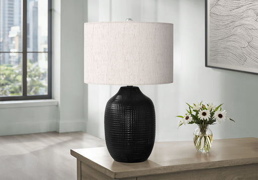 Lighting, Table Lamp, Ceramic, Contemporary - Black / Cream - R&R Furniture Gallery (Fountain Valley, CA)