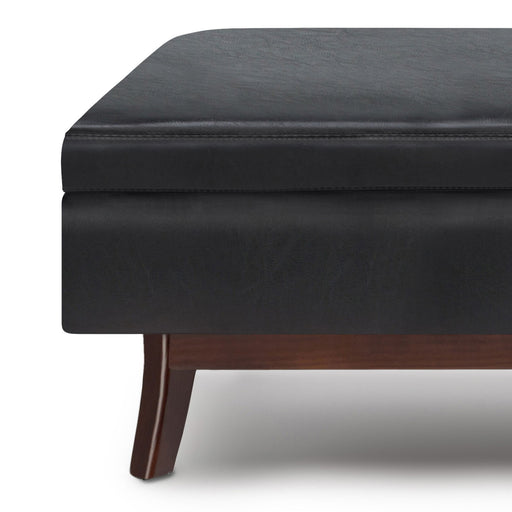 Owen - Rectangular Storage Ottoman - Midnight Black - R&R Furniture Gallery (Fountain Valley, CA)