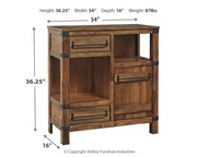 Roybeck - Accent Cabinet - Light Brown / Bronze - R&R Furniture Gallery (Fountain Valley, CA)