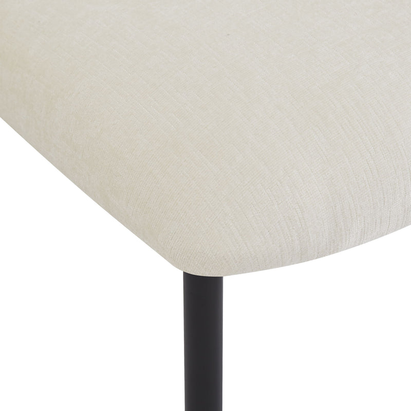 Modern Upholstered Dining Chairs With Metal Legs (Set of 2) - Beige - R&R Furniture Gallery (Fountain Valley, CA)