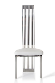 Elise Modern White Leatherette Dining Chair — view 4