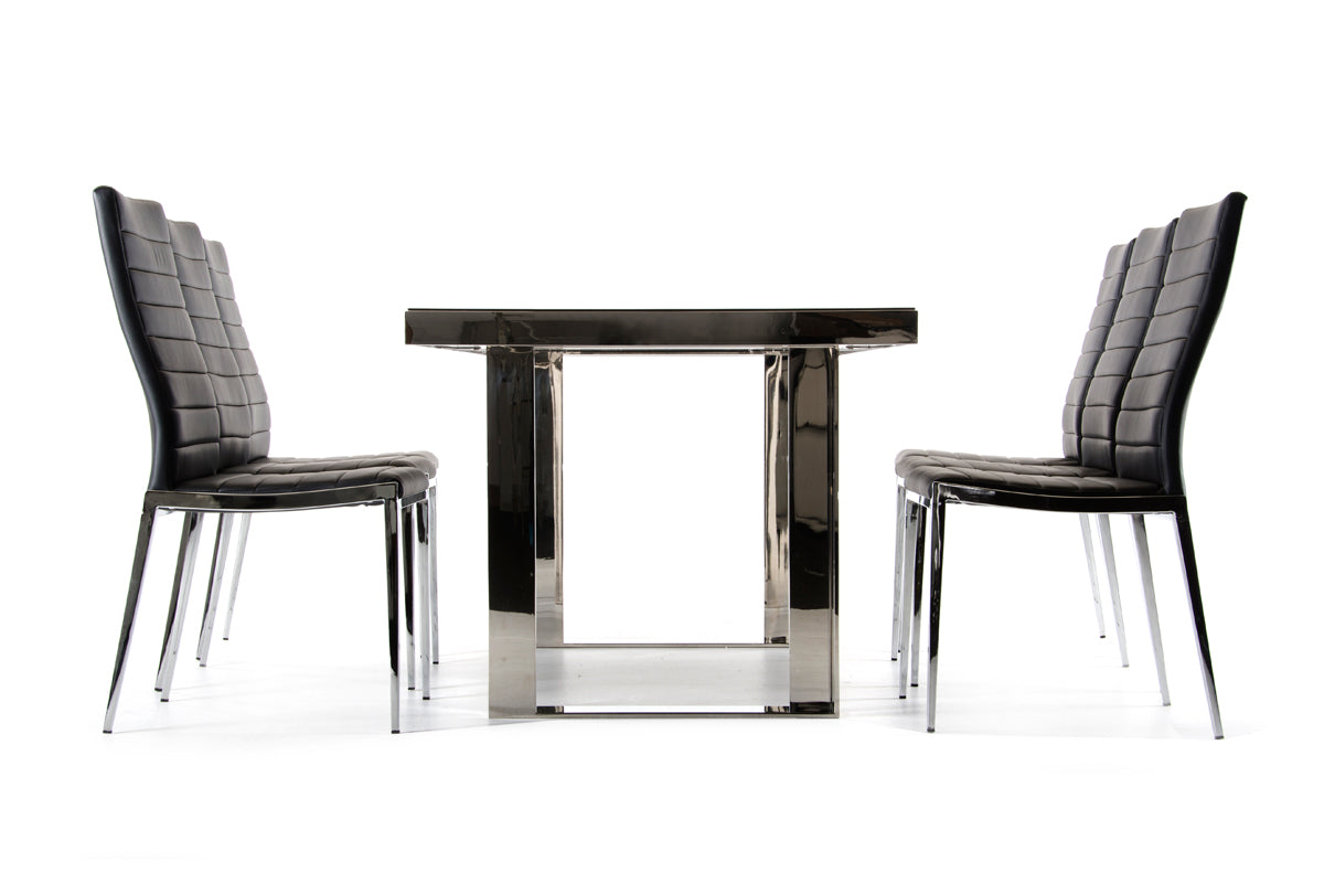 Courtland Modern Stainless Steel Dining Table — view 5