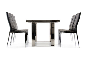 Courtland Modern Stainless Steel Dining Table — view 5