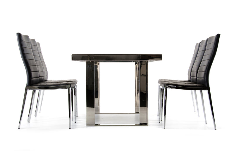Courtland Modern Stainless Steel Dining Table — view 5