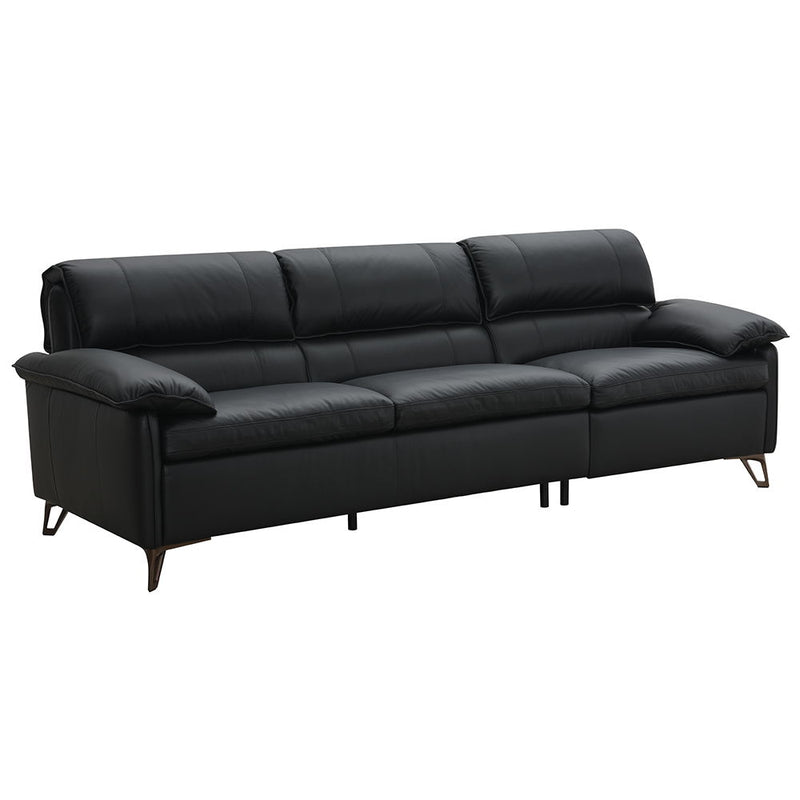 Eilene - Sofa - Black Top Grain Leather - R&R Furniture Gallery (Fountain Valley, CA)