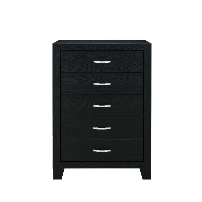 Carlos - 5 Pieces Queen Bedroom Set - Black - R&R Furniture Gallery (Fountain Valley, CA)