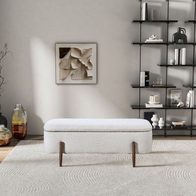 Sarna - Storage Bench - Ivory - R&R Furniture Gallery (Fountain Valley, CA)