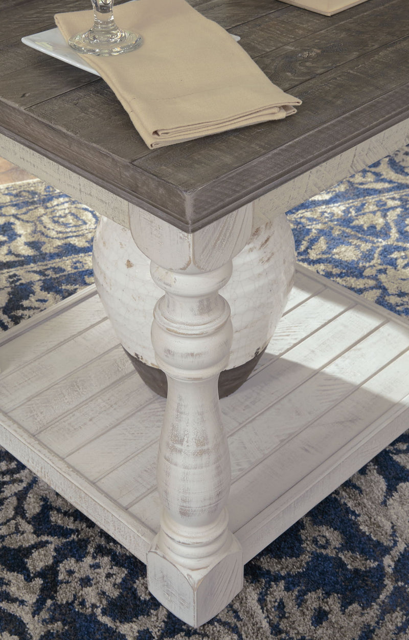 Havalance - Rectangular End Table - Gray / White - R&R Furniture Gallery (Fountain Valley, CA)