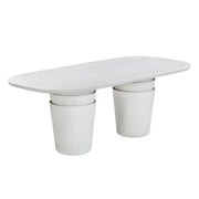 Margot - Faux Plaster Indoor / Outdoor Concrete Dining Table - Light Gray - R&R Furniture Gallery (Fountain Valley, CA)