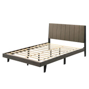 Valdemar - Queen Bed - Brown Fabric & Weathered Gray - R&R Furniture Gallery (Fountain Valley, CA)