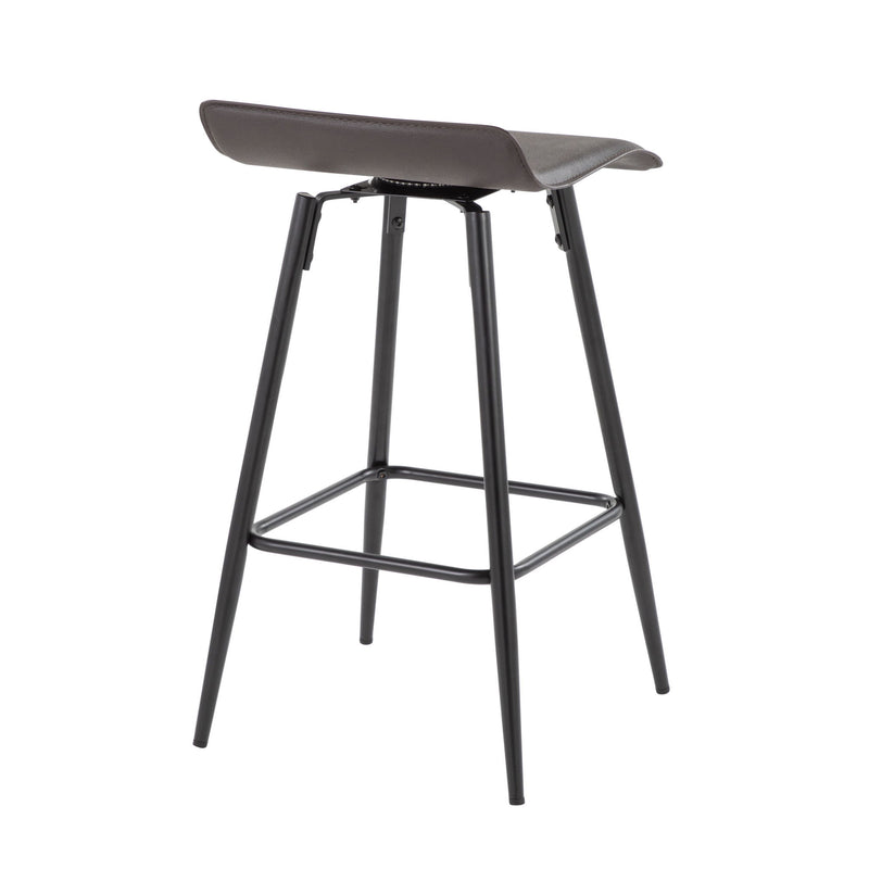 Pair of Lumi Source Ale contemporary fixed height counter stools in set, featuring modern design and sturdy construction.