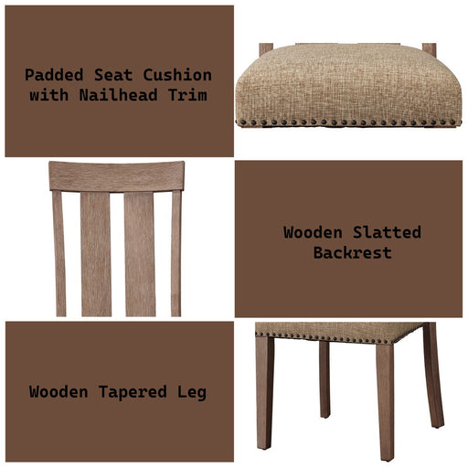 Nathaniel - Side Chair (Set of 2) - Fabric & Maple - R&R Furniture Gallery (Fountain Valley, CA)