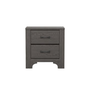 Modern 2 Drawer Nightstand - Brown - Wood - R&R Furniture Gallery (Fountain Valley, CA)