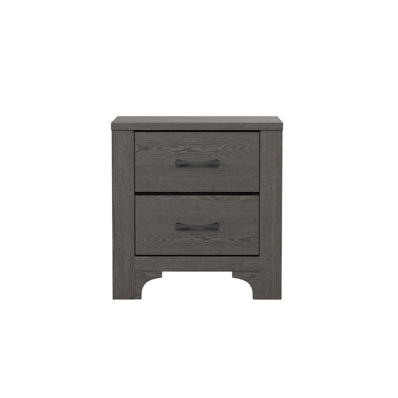Modern 2 Drawer Nightstand - Brown - Wood - R&R Furniture Gallery (Fountain Valley, CA)