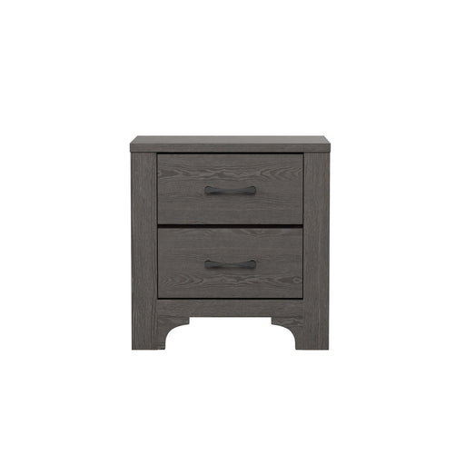 Modern 2 Drawer Nightstand - Brown - Wood - R&R Furniture Gallery (Fountain Valley, CA)