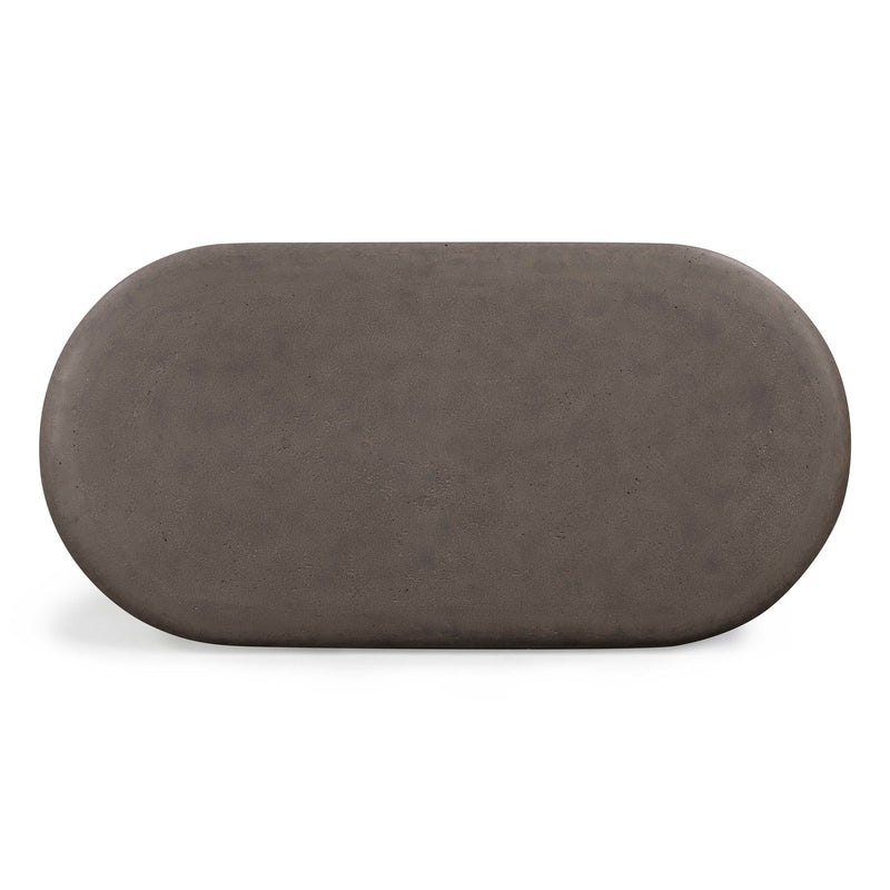 Surraya - Concrete Rounded Coffee Table - R&R Furniture Gallery (Fountain Valley, CA)