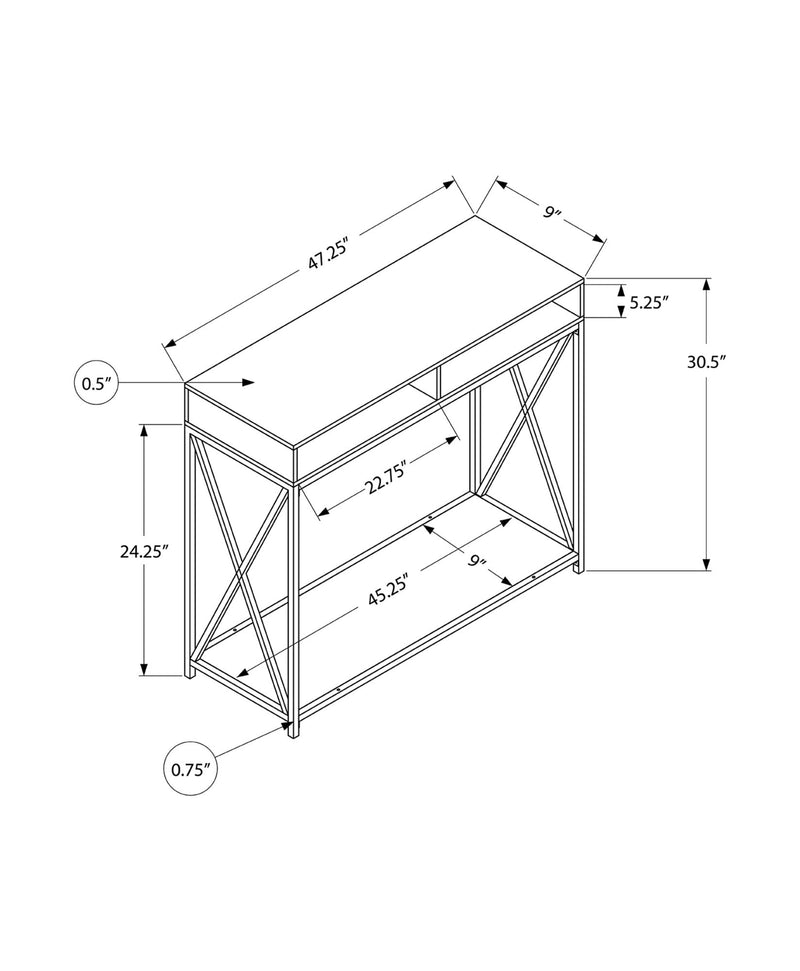 Accent Console Table For Entryway, Contemporary Design - R&R Furniture Gallery (Fountain Valley, CA)