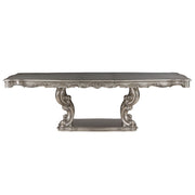 Ariadne - Dining Table With Pedestal - Antique Platinum - R&R Furniture Gallery (Fountain Valley, CA)