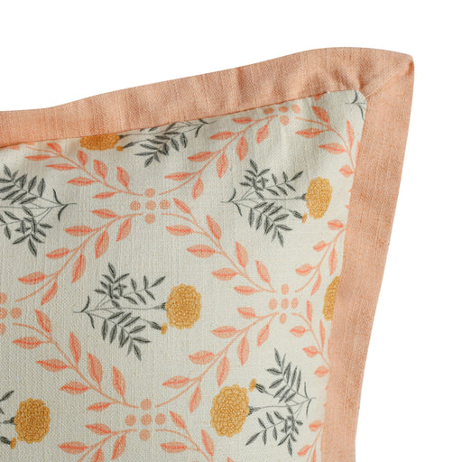 Dolce 20-inch blush pink cotton throw pillow by TOV Furniture, featuring soft natural fabric and plush cushioning.