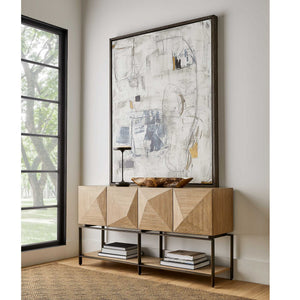 Boom Town - Framed Canvas - Black / Brown / White