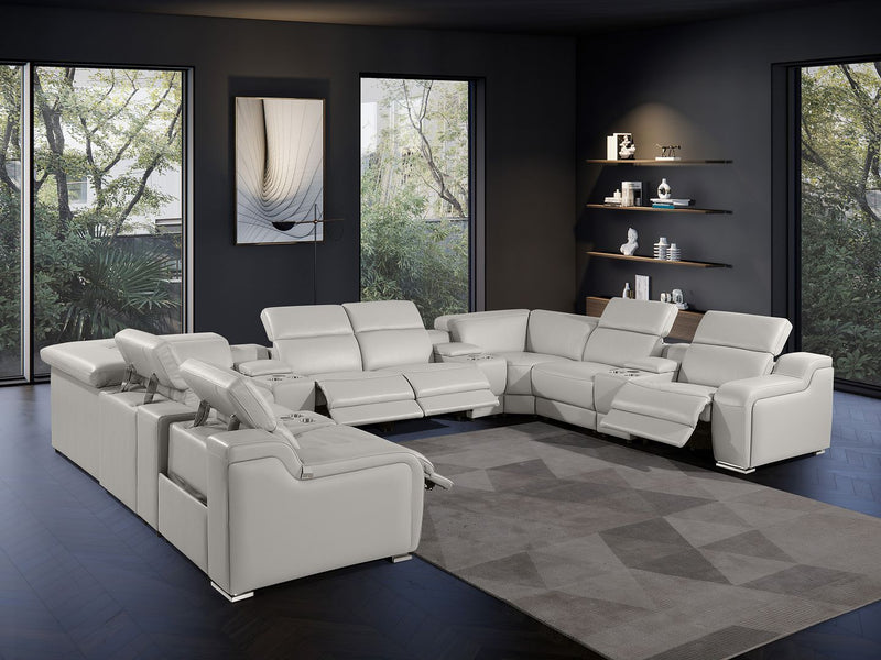 1116 - 12-Piece U-Shaped Sectional Sofa In With 4 Power Recliners & Power Headrests