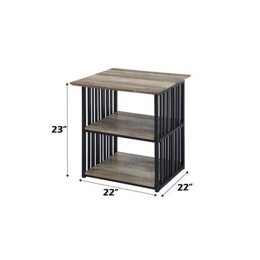 Zudora - Nightstand - Antique Oak & Black - R&R Furniture Gallery (Fountain Valley, CA)