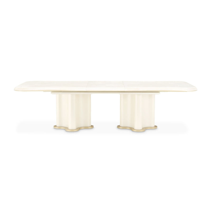 La Terrazza - Double Pedestal Dining Table - Creamy Pearl - R&R Furniture Gallery (Fountain Valley, CA)