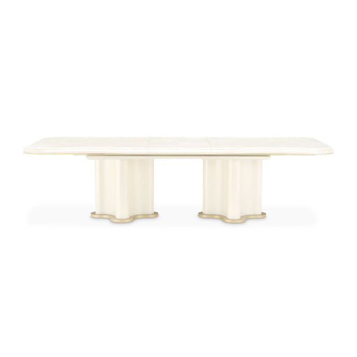 La Terrazza - Double Pedestal Dining Table - Creamy Pearl - R&R Furniture Gallery (Fountain Valley, CA)