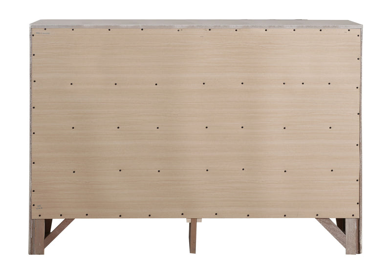 Glory Furniture Marilla dresser with multiple drawers, wooden finish, and modern design for bedroom storage.