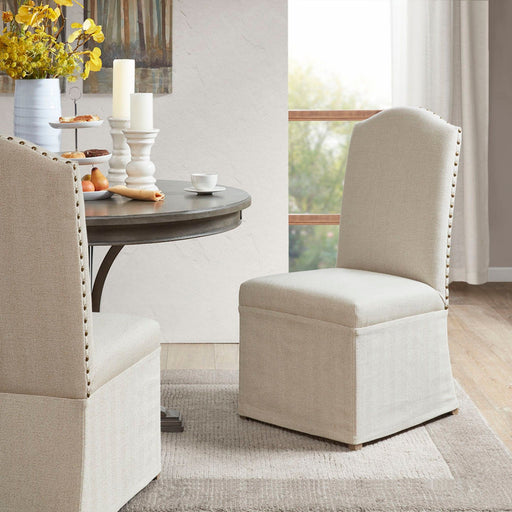 Dining Chair With Skirts (Set of 2) - Beige - R&R Furniture Gallery (Fountain Valley, CA)