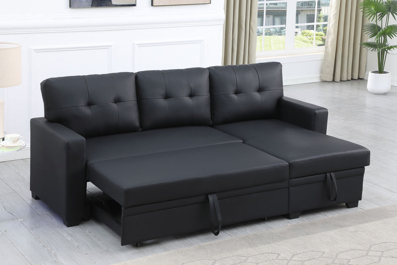 Upholstered Pull Out Sectional Sofa With Chaise - R&R Furniture Gallery (Fountain Valley, CA)