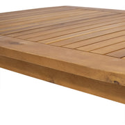 Outdoor acacia wood loveseat and coffee table set by Noble House, stylish 2-piece outdoor furniture for patio or garden.