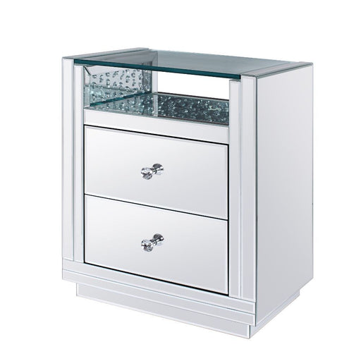 Nysa - 20" X 14" Accent Table - Mirrored & Faux Crystals - R&R Furniture Gallery (Fountain Valley, CA)
