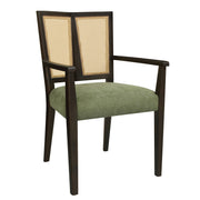 Mid Century Modern Arm Dining Chair Set With Rattan Backrest - R&R Furniture Gallery (Fountain Valley, CA)