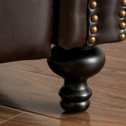 Contemporary Style Push Back Recliner With Button Tufted Stitching And Nailhead Trim - R&R Furniture Gallery (Fountain Valley, CA)