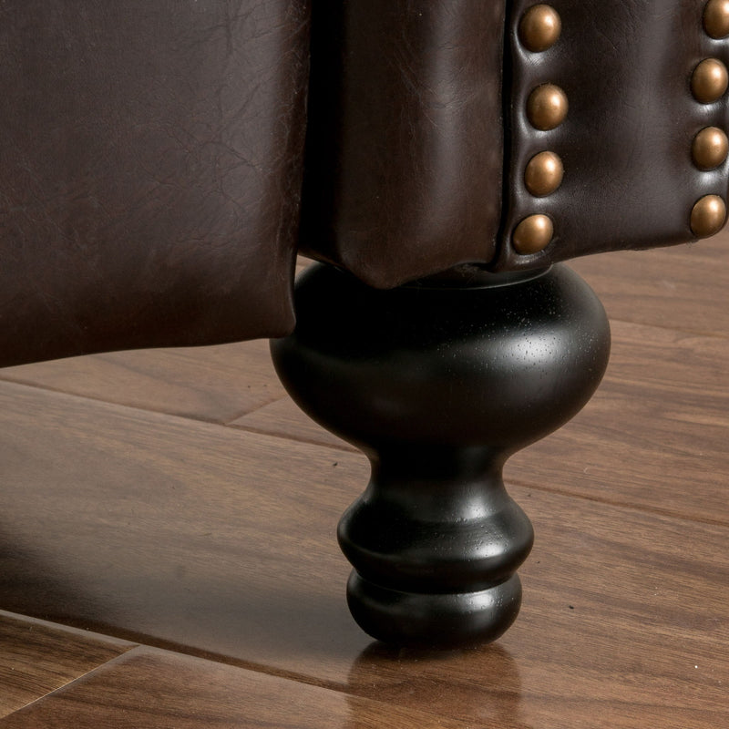 Contemporary Style Push Back Recliner With Button Tufted Stitching And Nailhead Trim - R&R Furniture Gallery (Fountain Valley, CA)