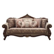 Mehadi - Sofa With 8 Pillows - Velvet & Walnut - R&R Furniture Gallery (Fountain Valley, CA)