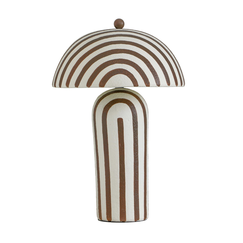Maiori - Striped Papier Mache Table Lamp - R&R Furniture Gallery (Fountain Valley, CA)