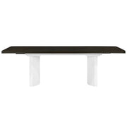 Carena - Dining Table With Leaf - White & Brown - R&R Furniture Gallery (Fountain Valley, CA)