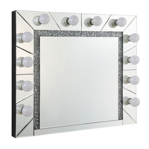 Noralie - 28" Accent Mirror - Mirrored & Faux Diamonds - R&R Furniture Gallery (Fountain Valley, CA)