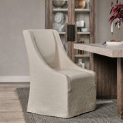 Warwick - Upholstered Rolling Dining Chair - R&R Furniture Gallery (Fountain Valley, CA)