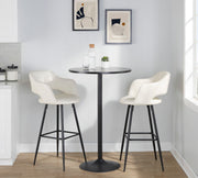 Lumi Source Margarite contemporary barstool set of 2 with modern design and sleek metal legs, ideal for kitchen or bar area.